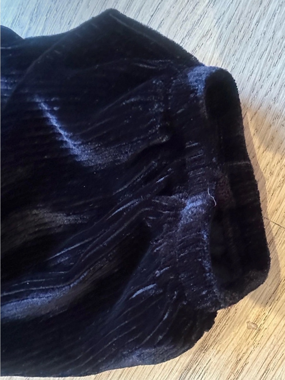 Cloth & Stone Silk Blend Ribbed Velvet Mini Dress Black XS NWOT - Picture 9 of 10